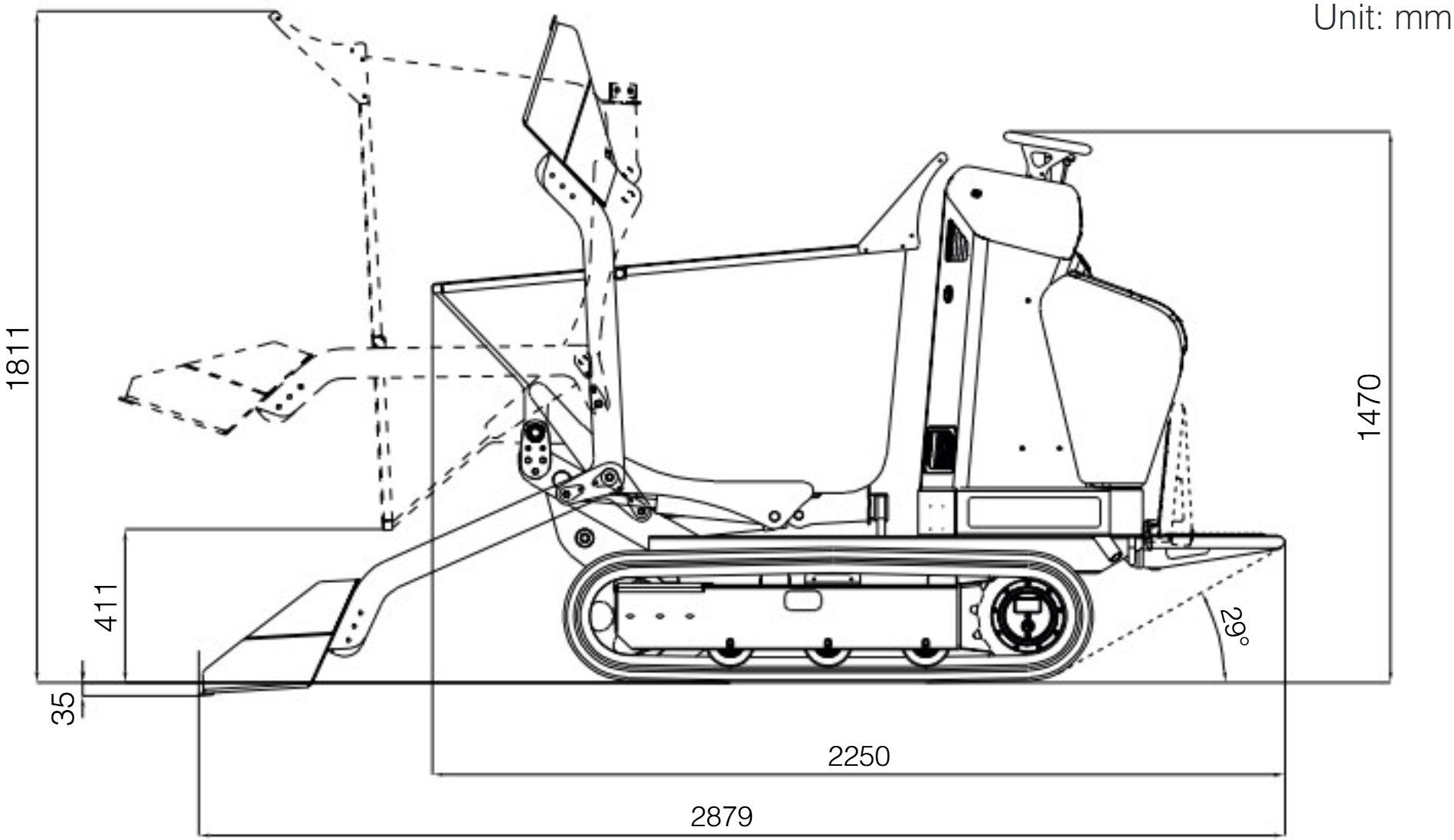 Bæltedumper – Selvlæsser 1200 kg